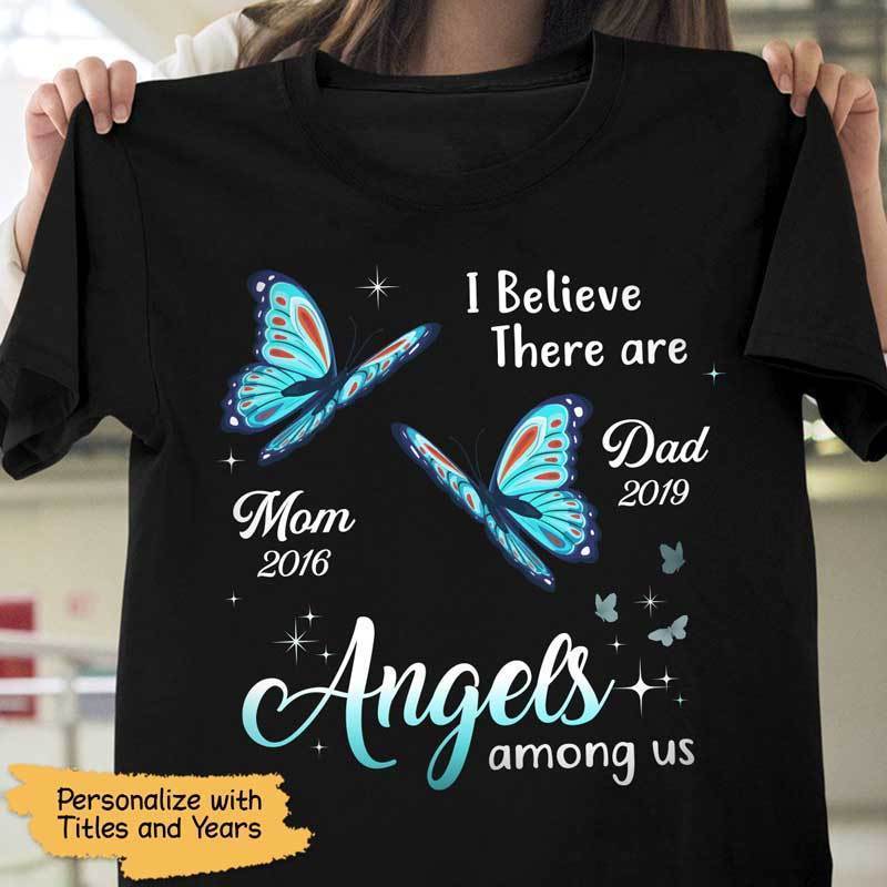 Angels Among Us Butterfly Memorial Personalized Shirt