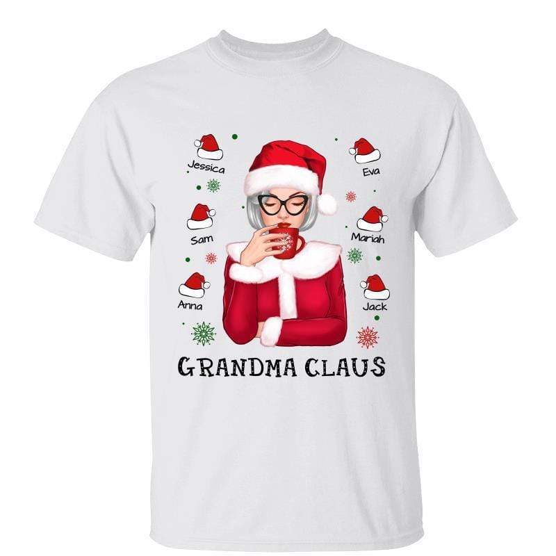 Beautiful Christmas Mom Grandma Claus Personalized Shirt