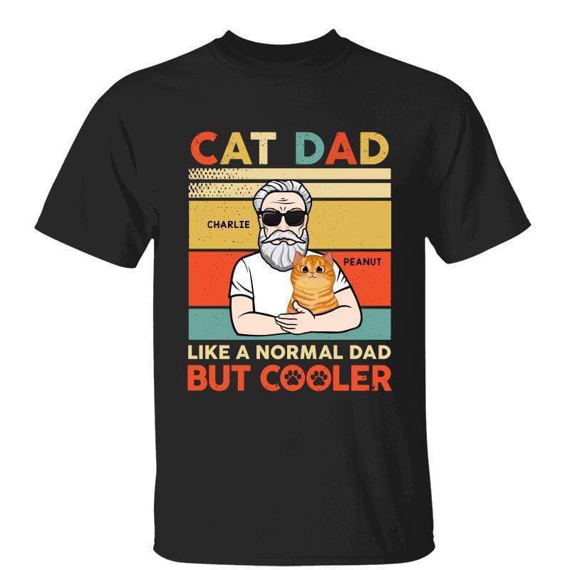 Cat Dad Grandpaw Cooler Retro Personalized Shirt