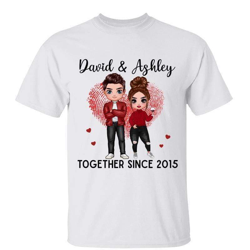 Doll Couple Together Since Anniversary Gift Personalized Shirt