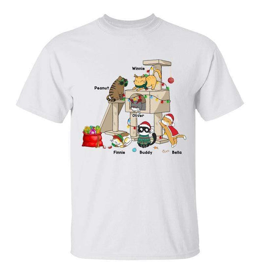 Christmas Cat Tower Personalized Shirt