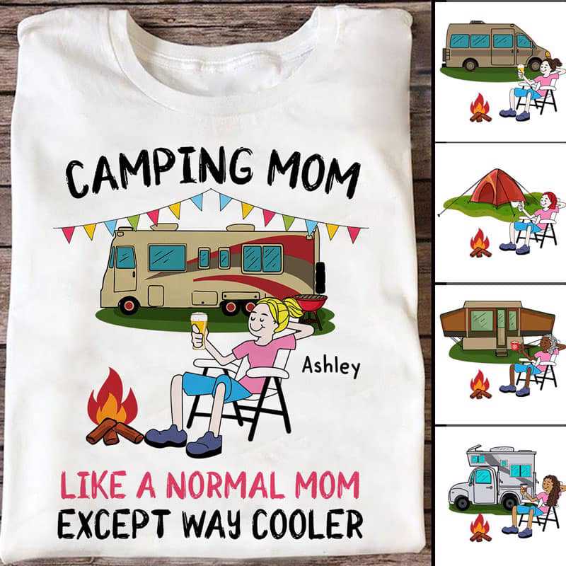 Stick Camping Mom Cooler Personalized Shirt