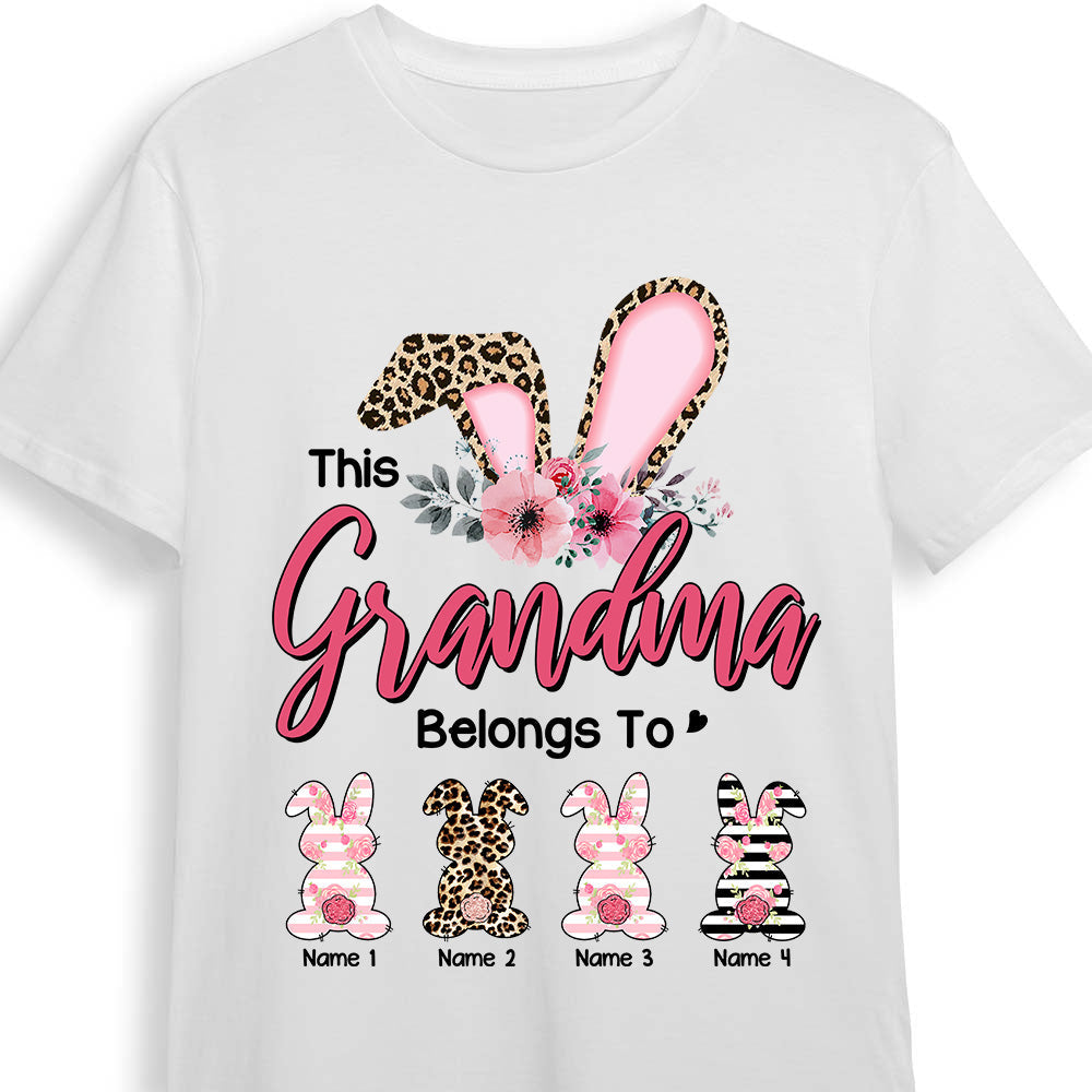 Personalized Easter Mom Grandma Bunny T Shirt