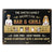 Bar & Grill Where Everybody Gets A Second Shot Couple Husband Wife - Backyard Sign - Personalized Custom Classic Metal Signs