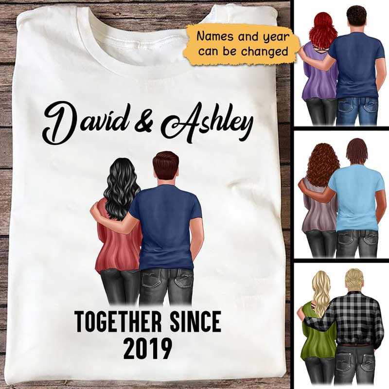 Standing Couple Together Since Personalized Shirt