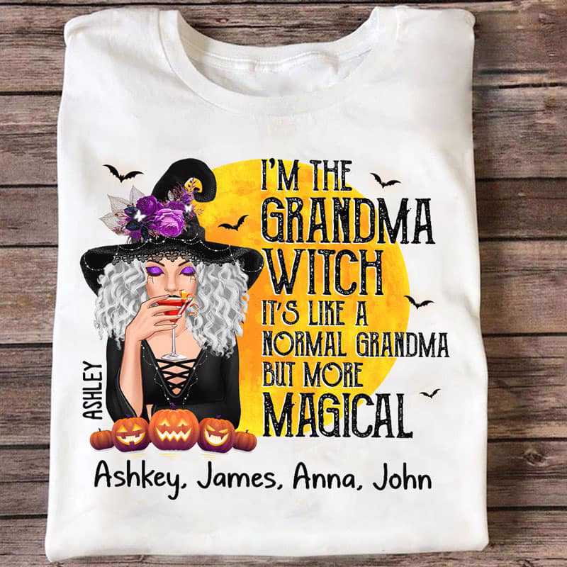 Mom Grandma Witch More Magical Halloween Personalized Shirt