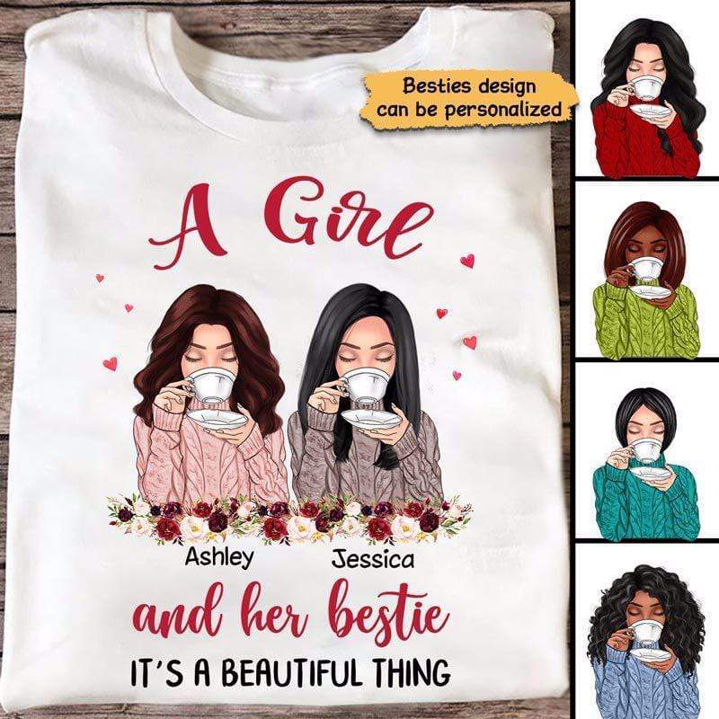A Girl And Her Bestie Beautiful Thing Personalized Shirt