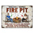 Fire Pit Where Music Gets Played Husband Wife Camping Couple - Backyard Sign - Personalized Custom Classic Metal Signs