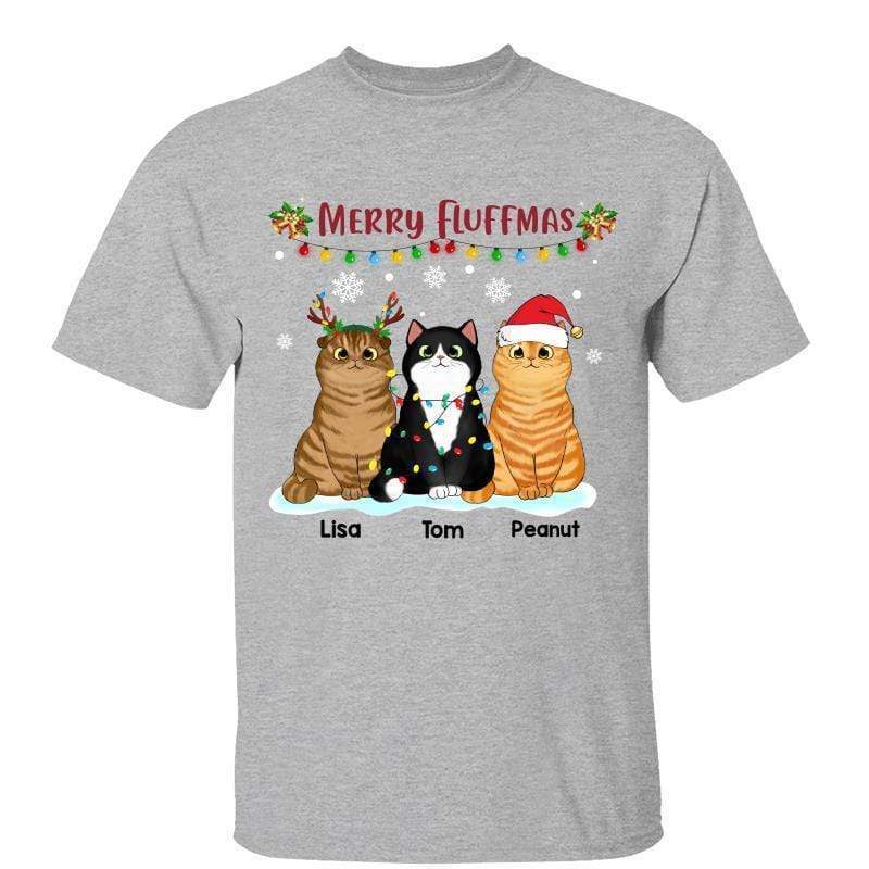 Merry Fluffmas Fluffy Cats Personalized Shirt