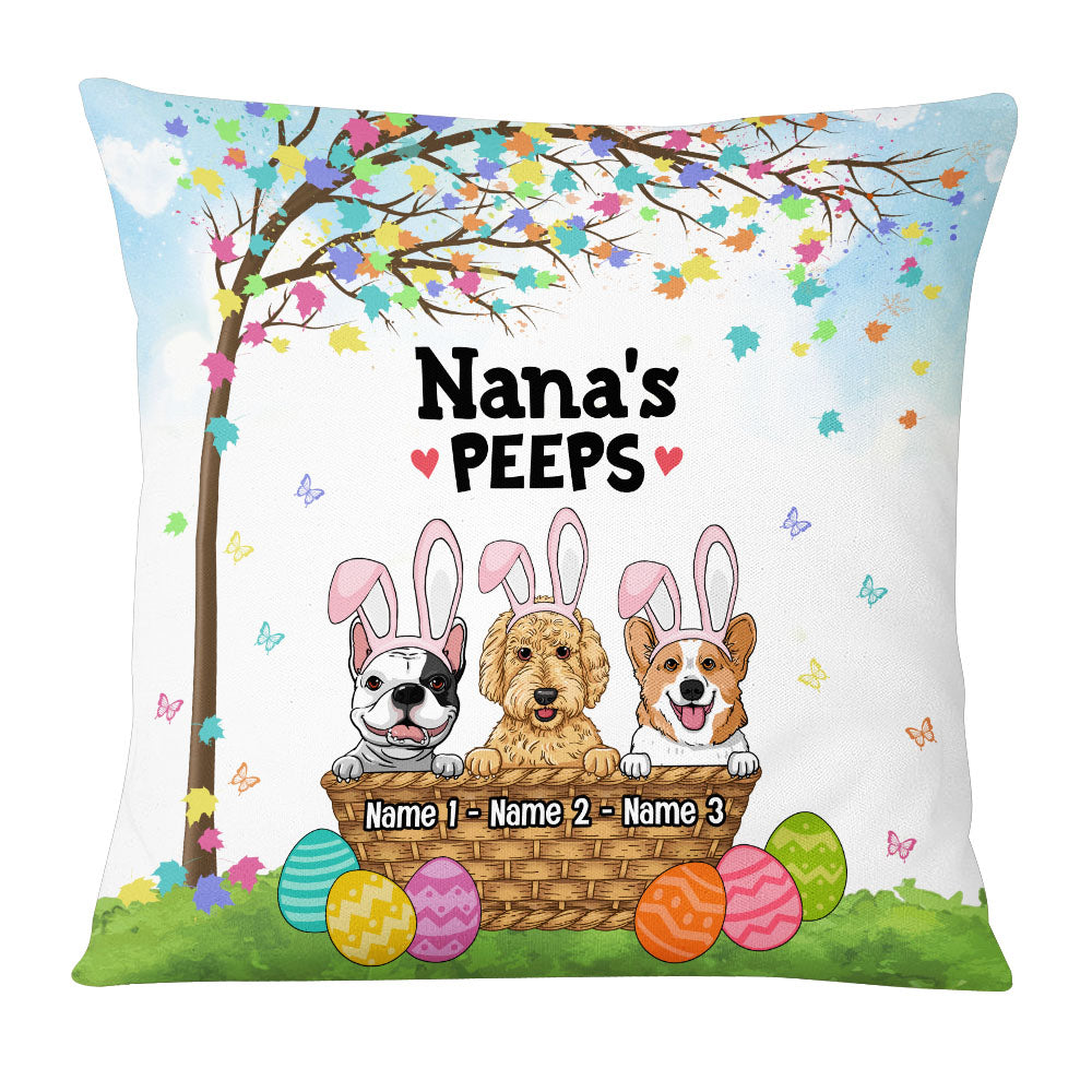 Personalized Easter Dog Mom Grandma Pillow