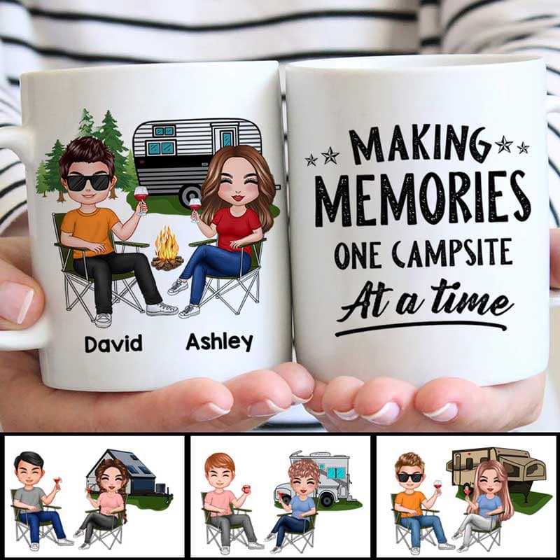 Doll Couple Camping Personalized Mug