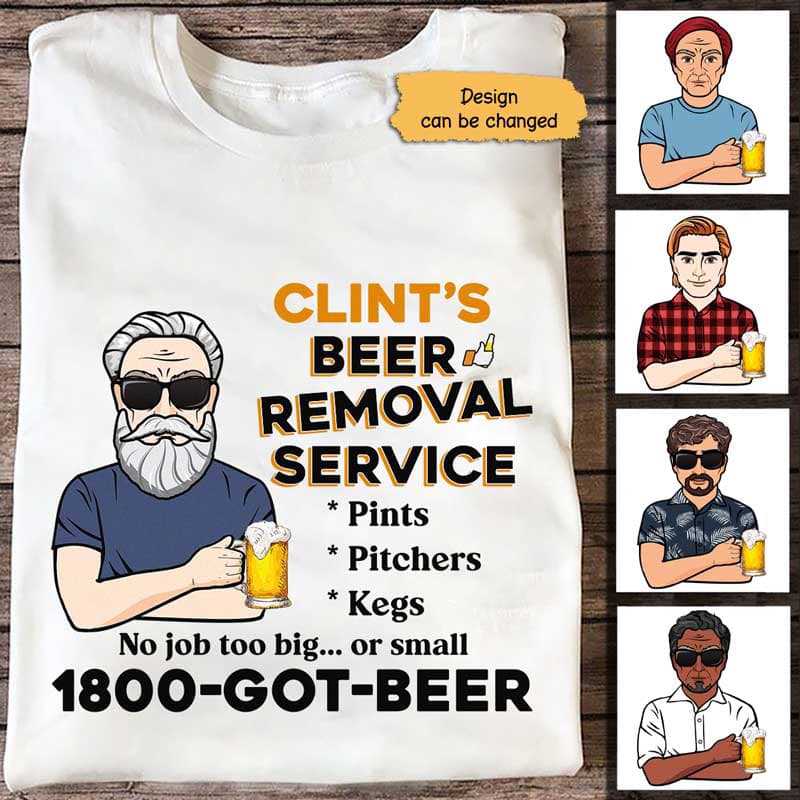 ビール除去サービス パーソナライズシャツ
