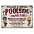 Pool Bar Grilling Listen To Good Music - スイミングプールの装飾 - パーソナライズされたカスタムクラシックメタルサイン
