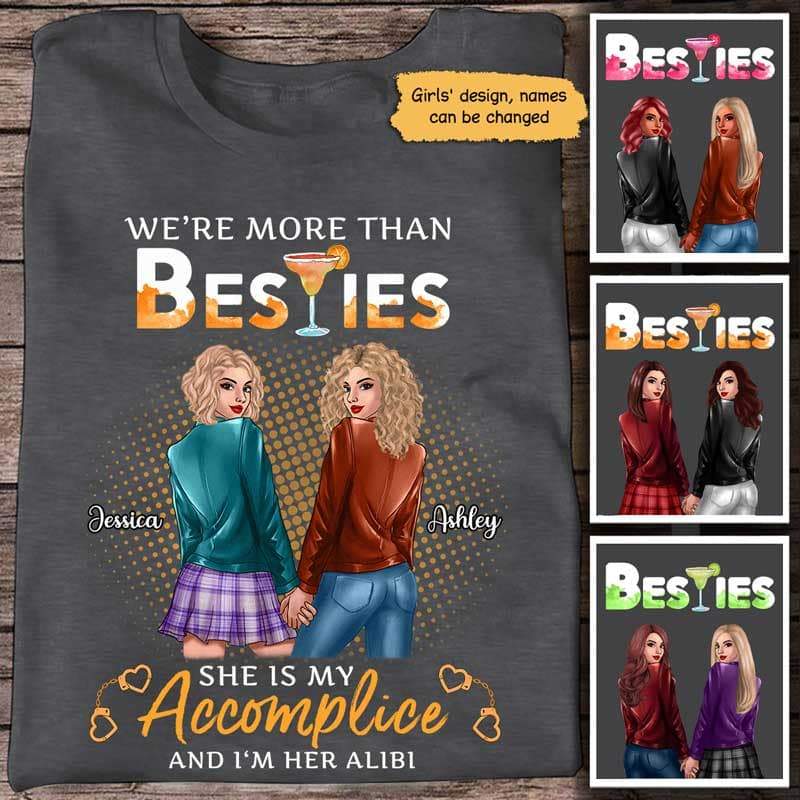 Accomplice Alibi Besties Holding Hands Personalized Shirt