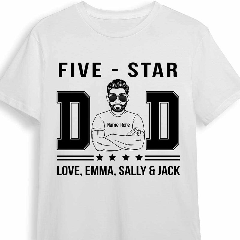 Dear Dad Grandpa Five Star T Shirt
