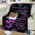 Mom Dad Letter to Daughter Butterfly Art Personalized Blanket with Photo