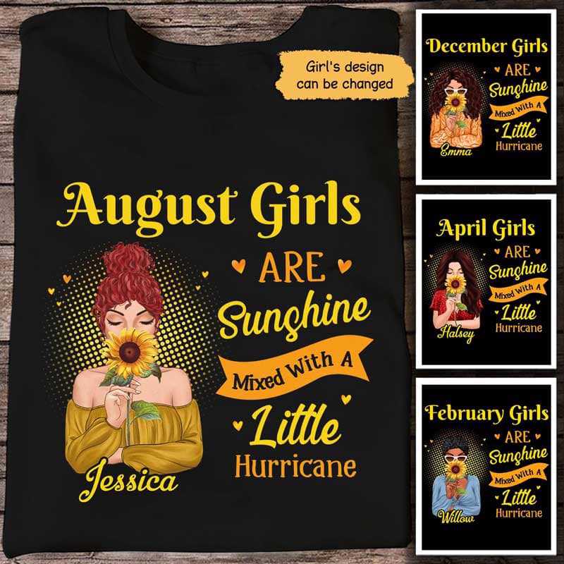 Sunshine Mixed With Hurricane Girl Personalized Shirt