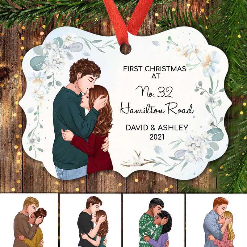 Couple First Christmas Together Personalized Christmas Ornament