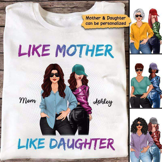 Mother Daughter Posing Linked Forever Personalized Shirt