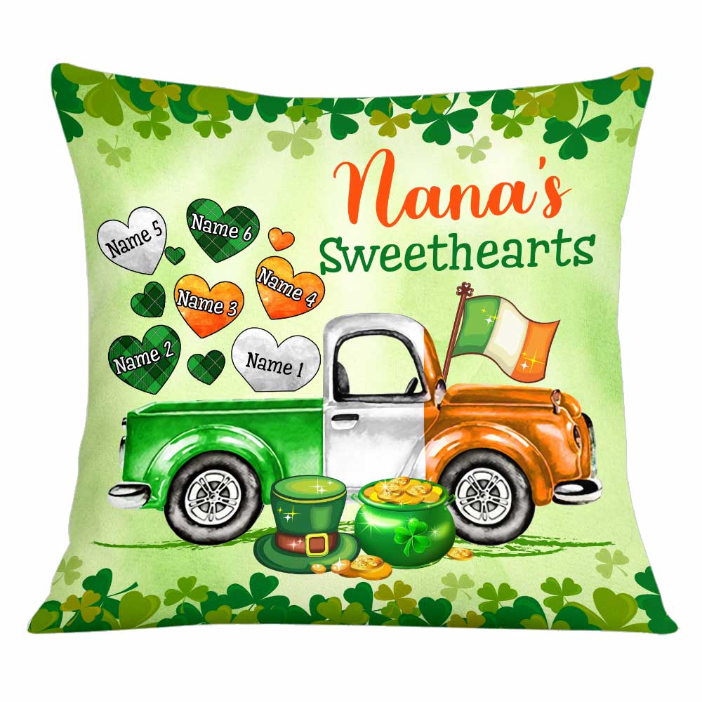 Personalized Patrick's Day Mom Grandma Nana Grandkids Pillow