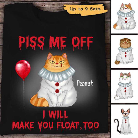 Halloween Cats Red Balloon Make You Float Personalized Shirt