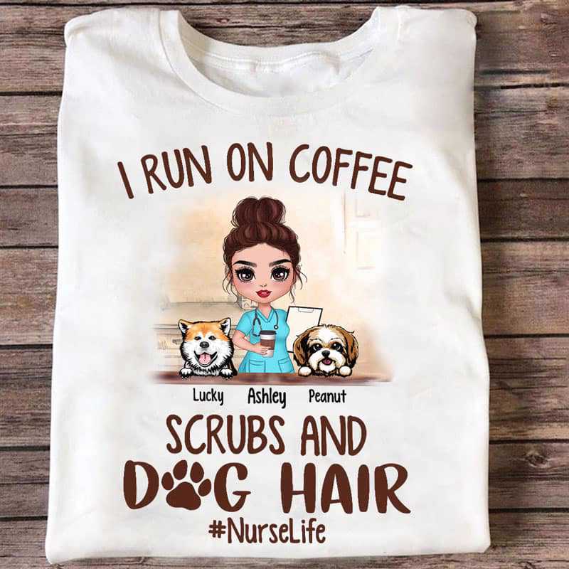Doll Nurse Coffee Dog Personalized Shirt