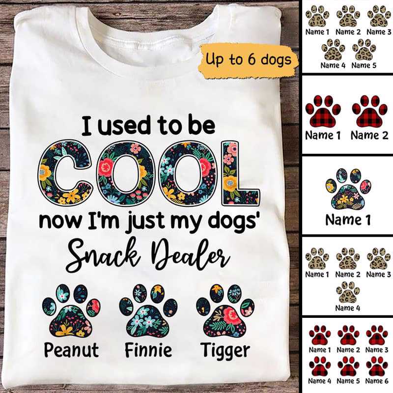 Dog Paws Snack Dealer Personalized Shirt
