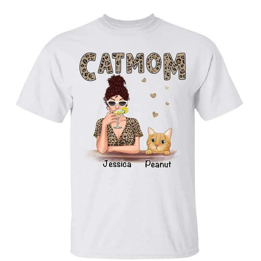 Leopard Shirt Cat Mom Personalized Shirt