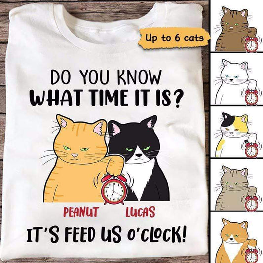 Feed Me O‘Clock Cats Personalized Shirt