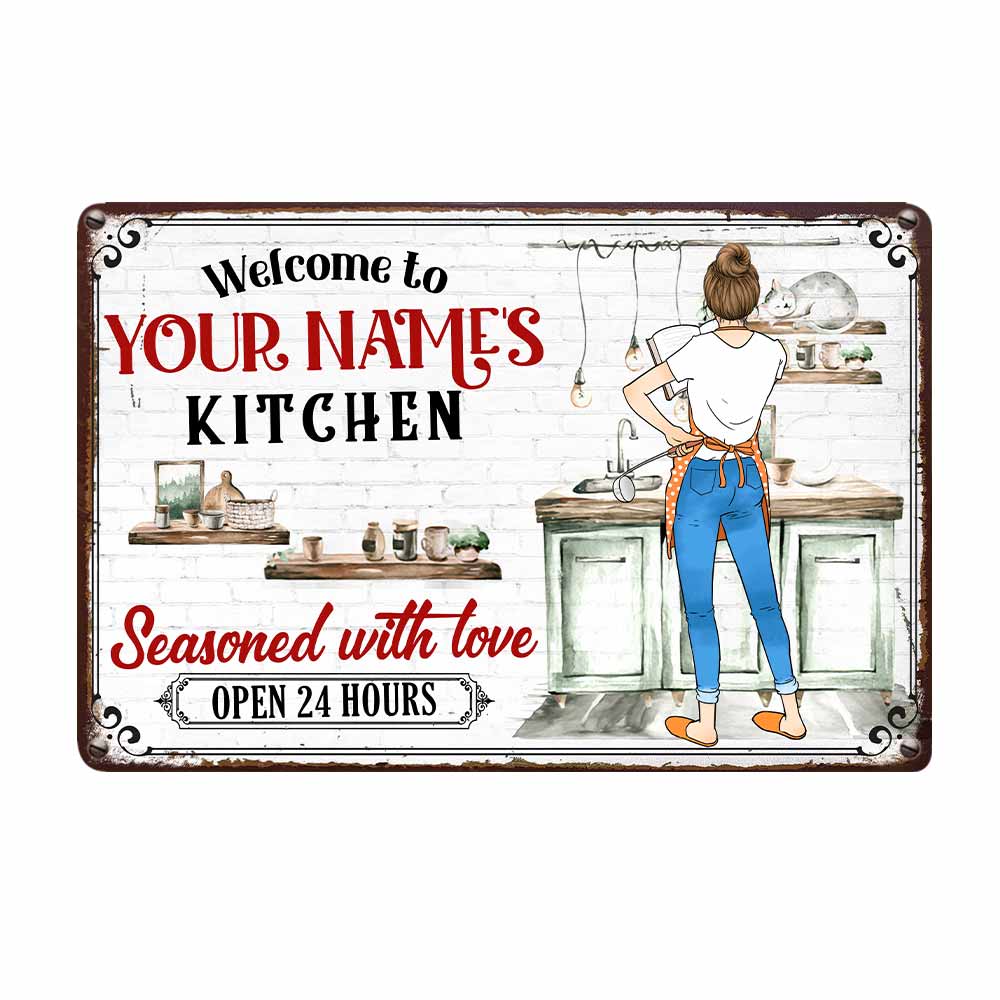 Personalized Indoor Decor Kitchen Metal Sign