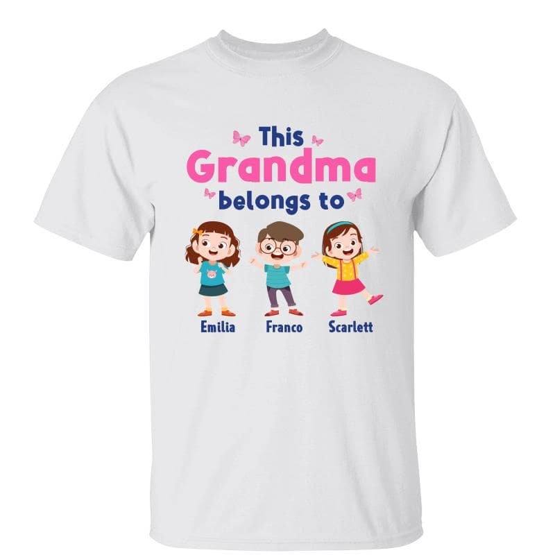 This Mom Grandma Belongs To Cartoon Kids Personalized Tシャツ