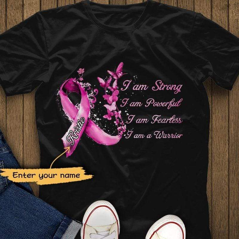 I Am Strong Breast Cancer Rose Personalized Shirt