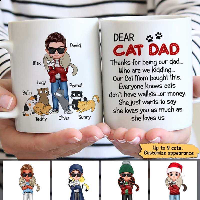 Cat Mom Bought This Gift For Cat Dad Personalized Mug