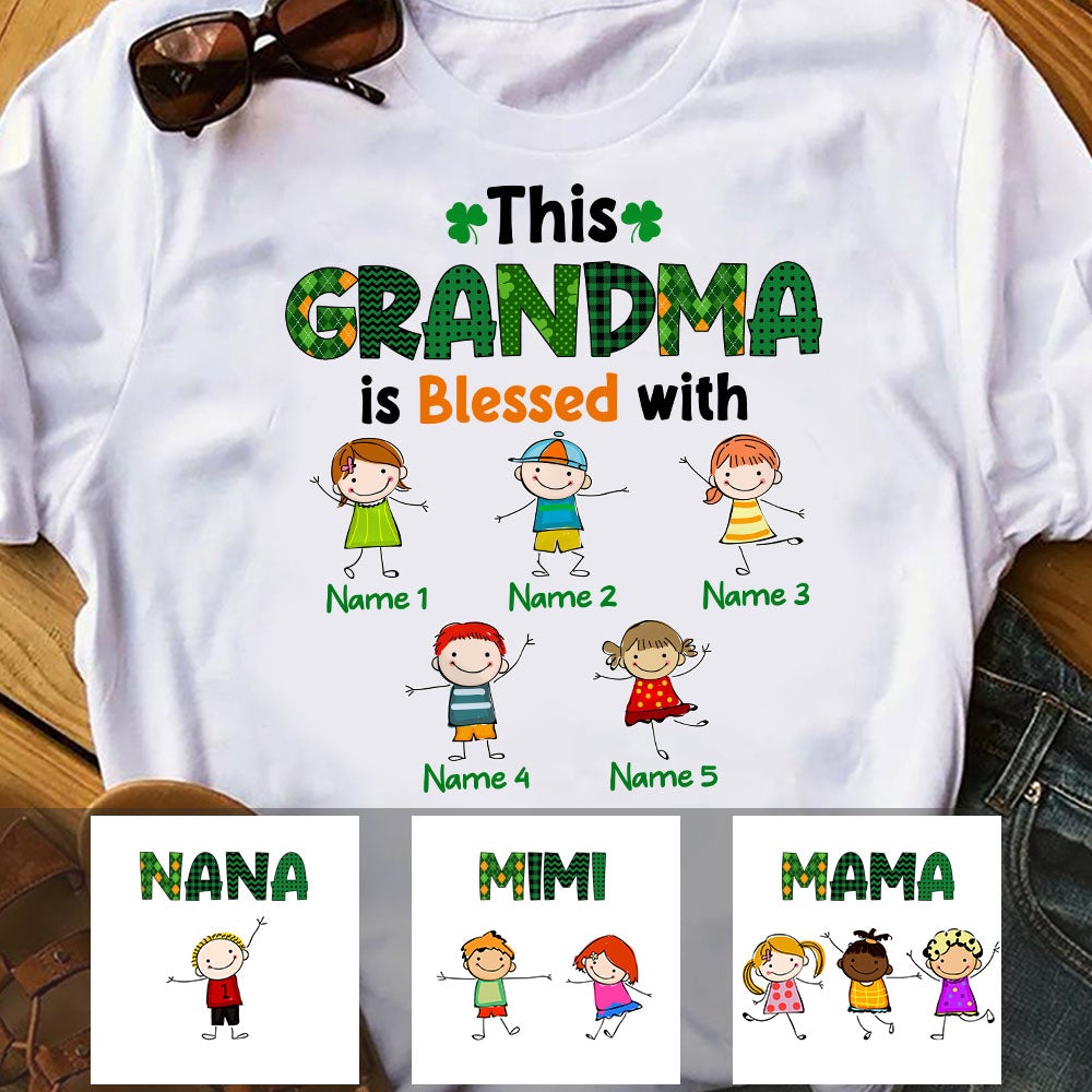 Personalized Grandma Irish St Patrick's Day T Shirt