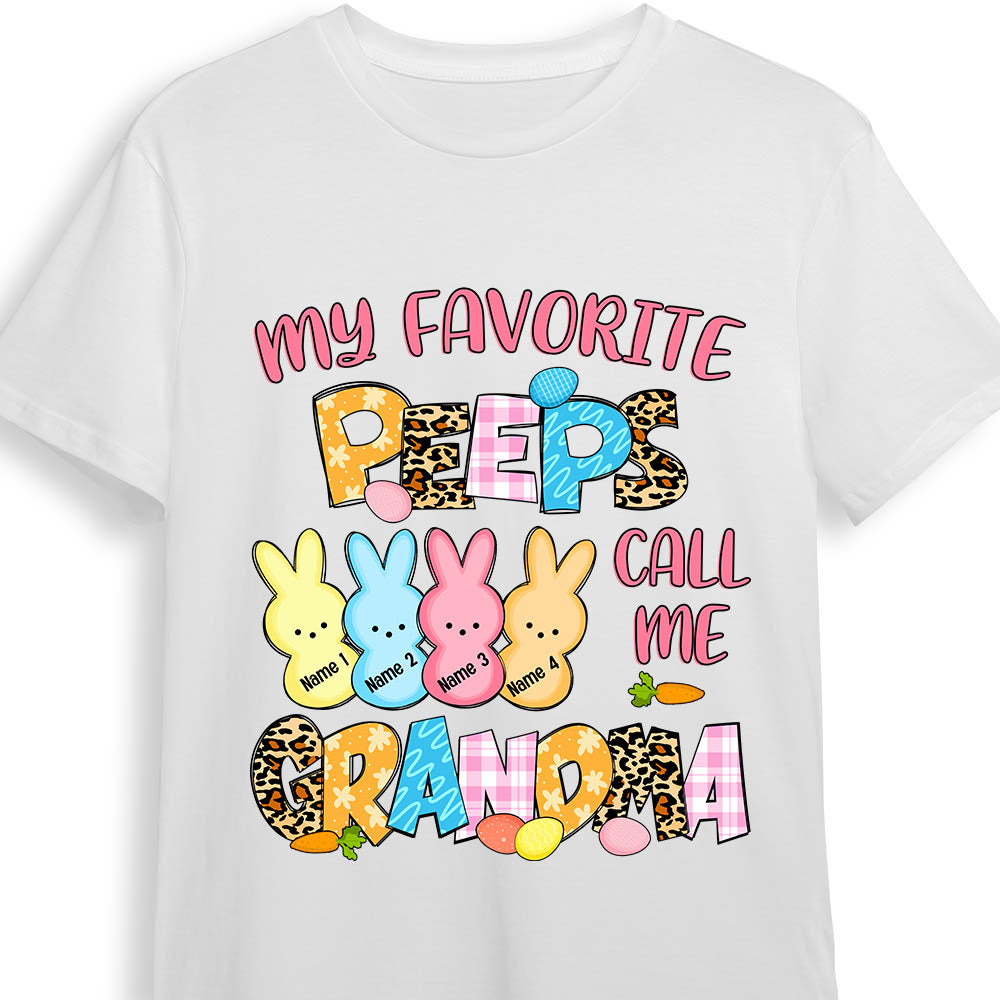 Personalized Mom Grandma Easter Peeps Shirt