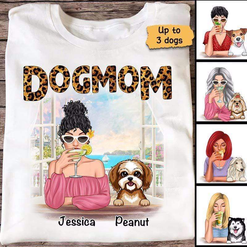 Dog Mom Different Pattern Personalized Shirt