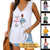 Rocking The Posing Mom Life Personalized Women Tank Top V Neck Casual Flowy Sleeveless