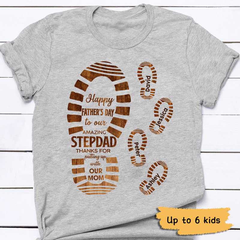 Amazing Step Dad Personalized Shirt