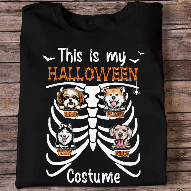 Halloween Costume Skeleton Dogs Personalized Shirt