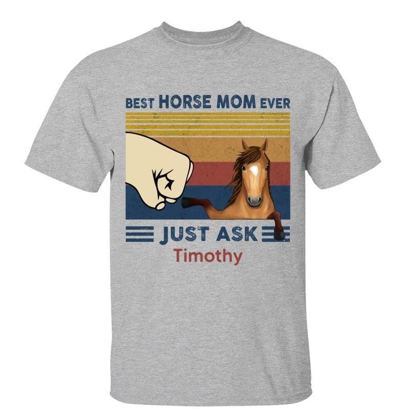 Best Horse Mom Punch Hand Personalized Shirt