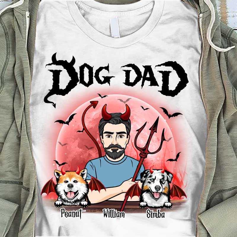 Halloween Dog Dad Devil Dogs Personalized Shirt