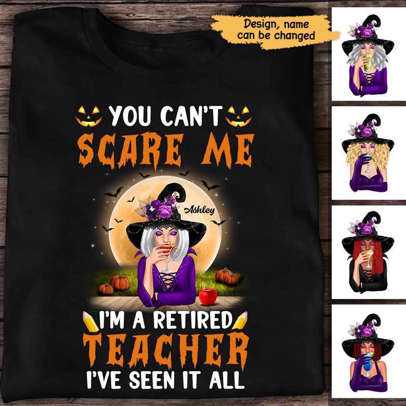 Retired Halloween Teacher Personalized Shirt