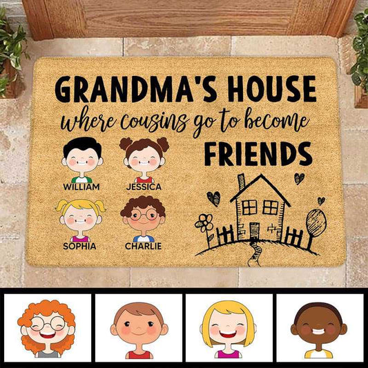 Cousins Go To Become Friends Personalized Doormat