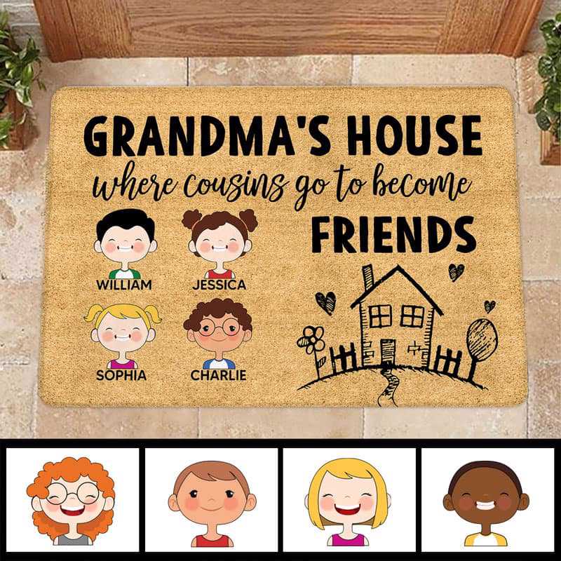 Cousins Go To Become Friends Personalized Doormat