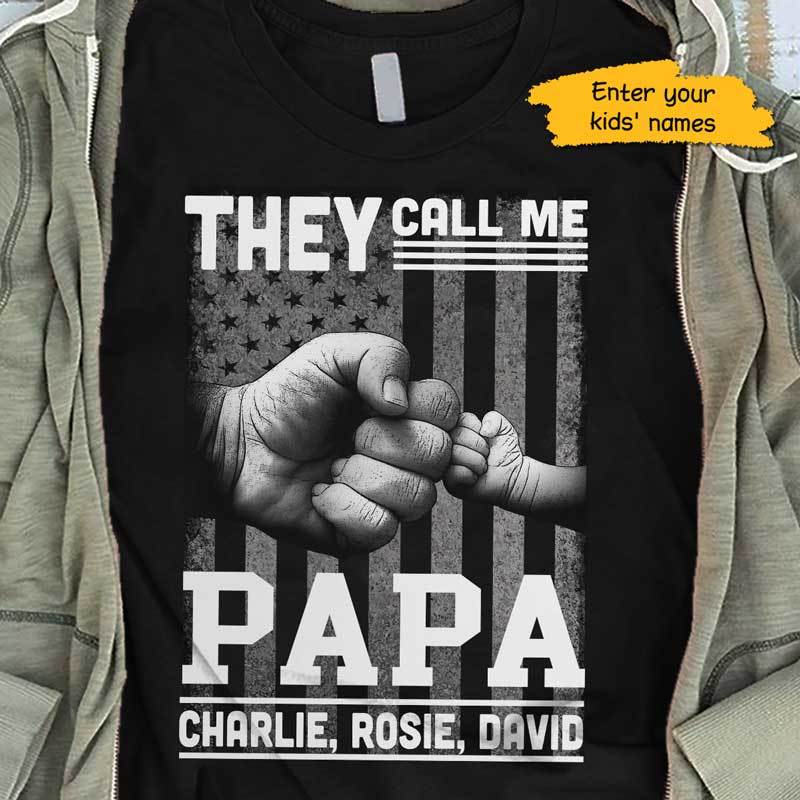 They Call Me Papa Nation Flag Personalized Shirt