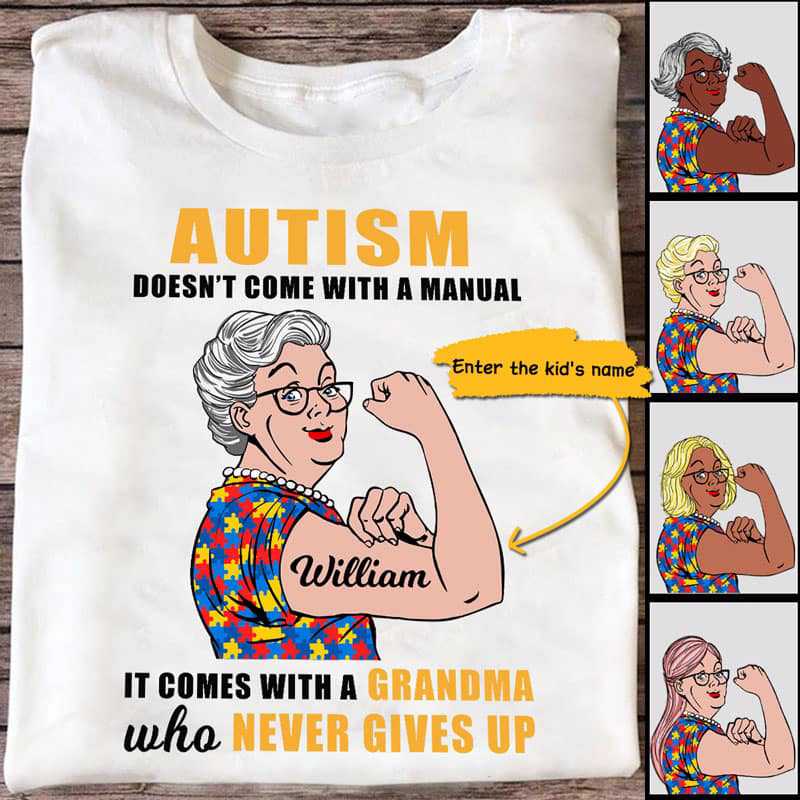 自閉症のおばあちゃんのパーソナライズされたシャツ