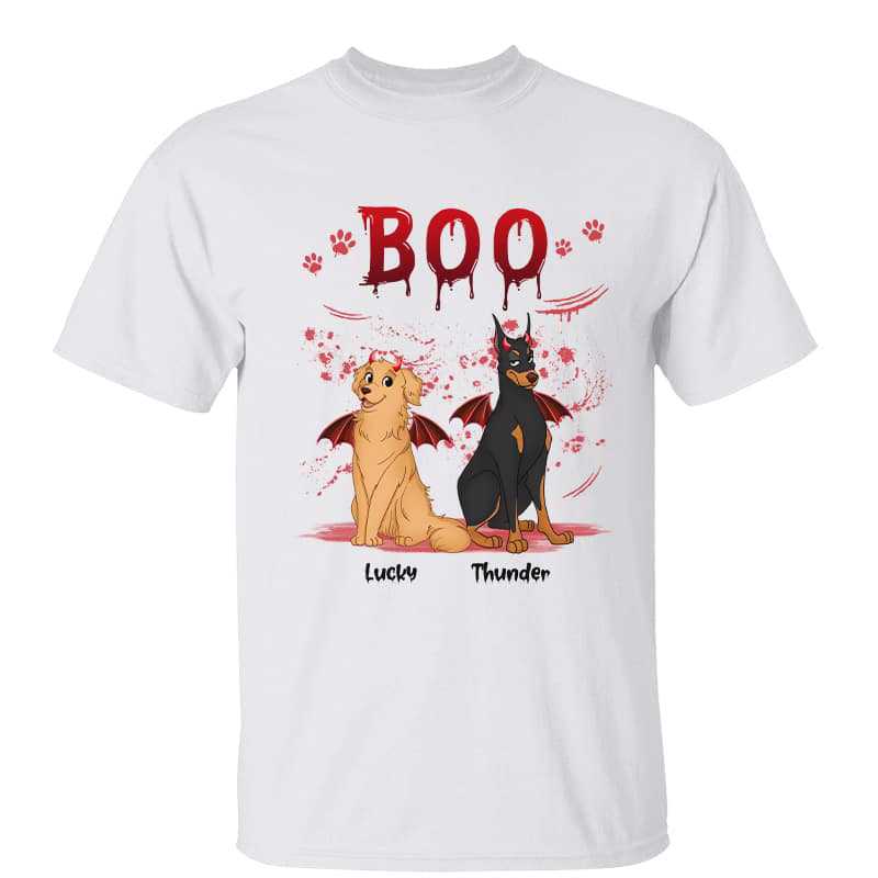 Halloween Boo Devil Sitting Dog Personalized Shirt