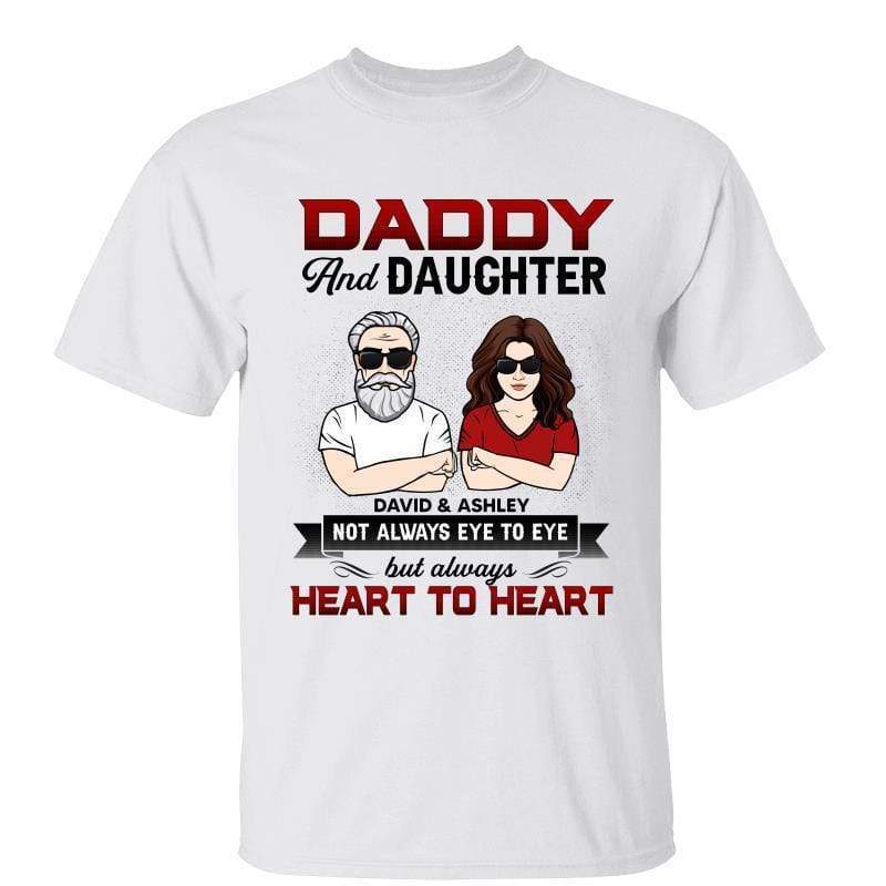 Daddy & Daughter Heart To Heart Personalized Shirt