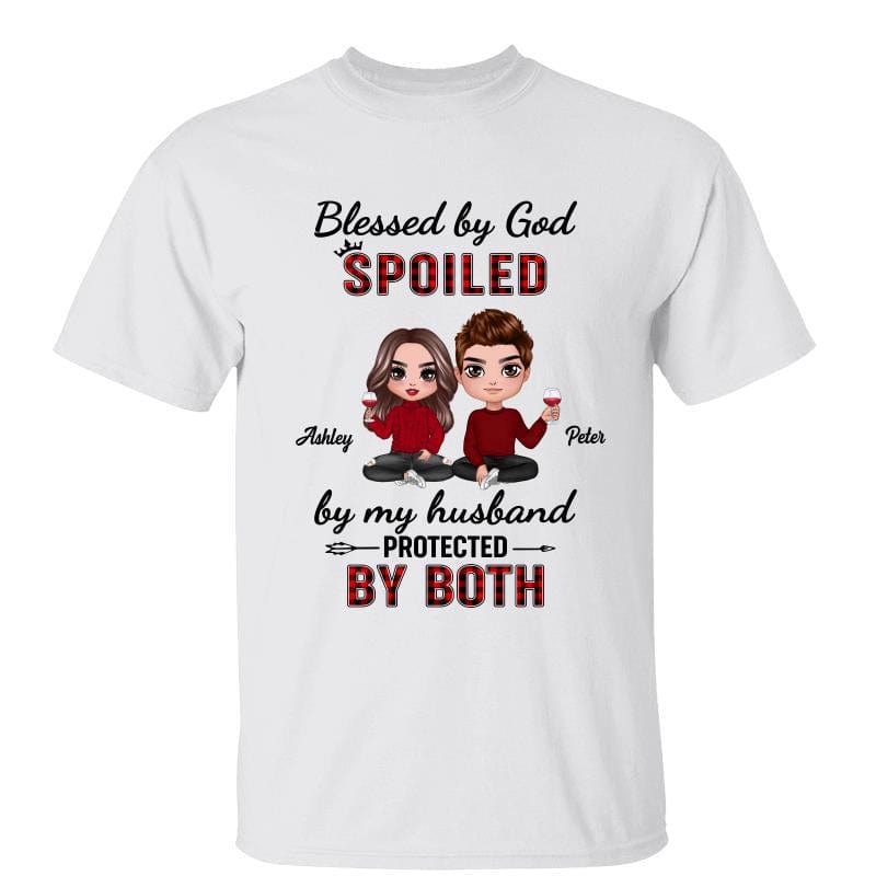 Blessed By God Doll Couple Valentine‘s Day Gift Personalized Shirt