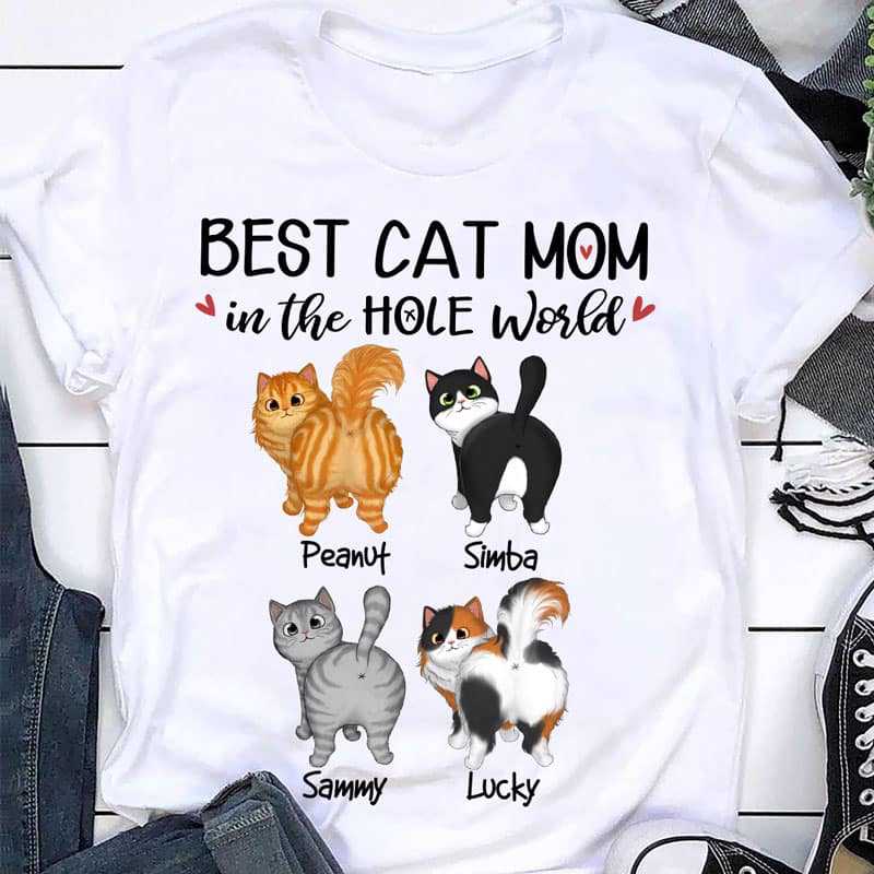 ふわふわ猫のおしり ベスト 猫 お父さん お母さん 名入れシャツ